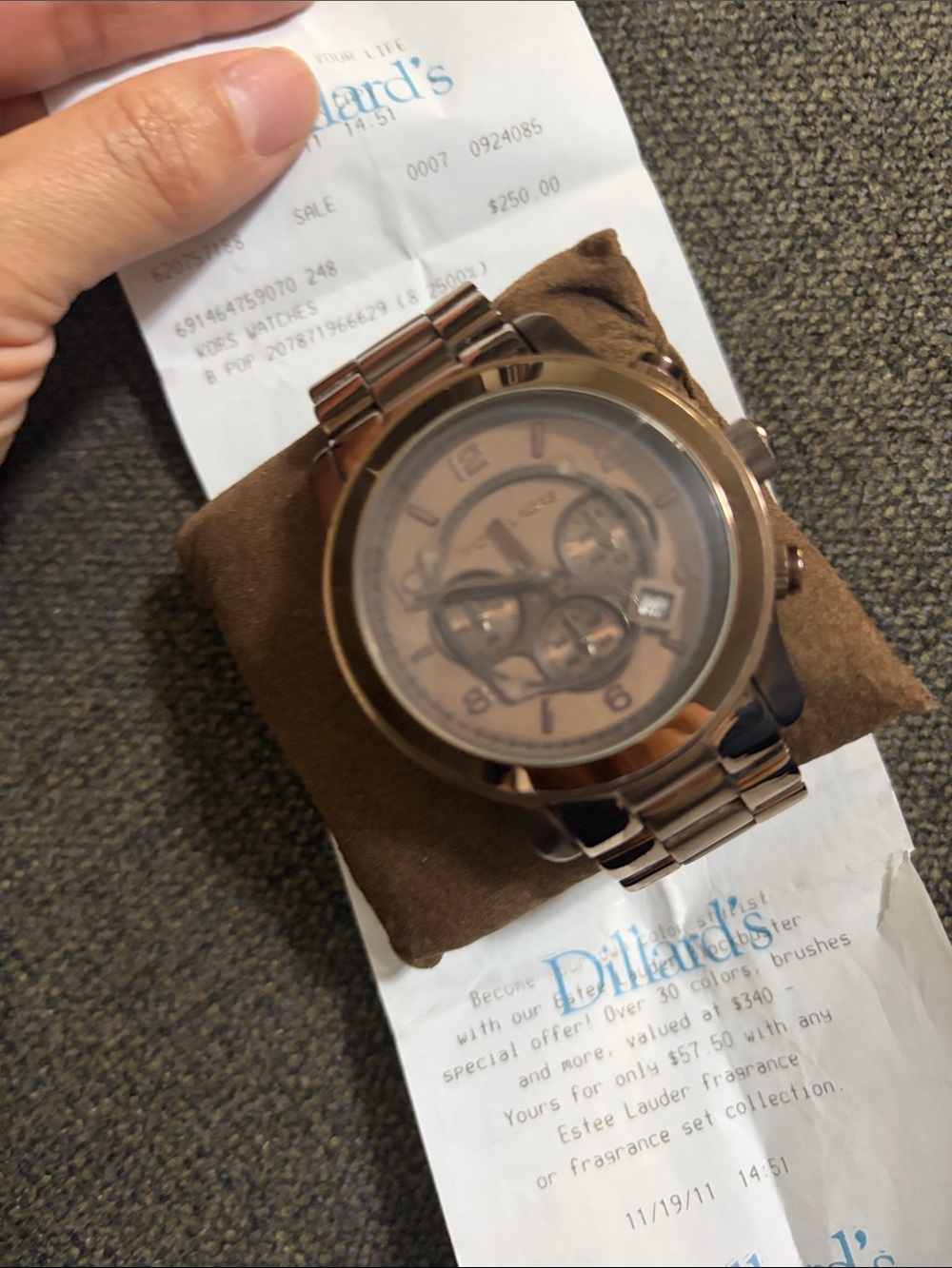 Michael Kors Women’s Brown Gold Chronograph Watch